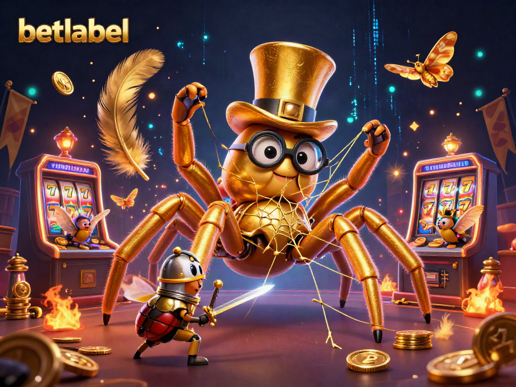 Engage with betlabel's thrilling casino adventures through a vibrant 3D illustration featuring dynamic characters and elements.